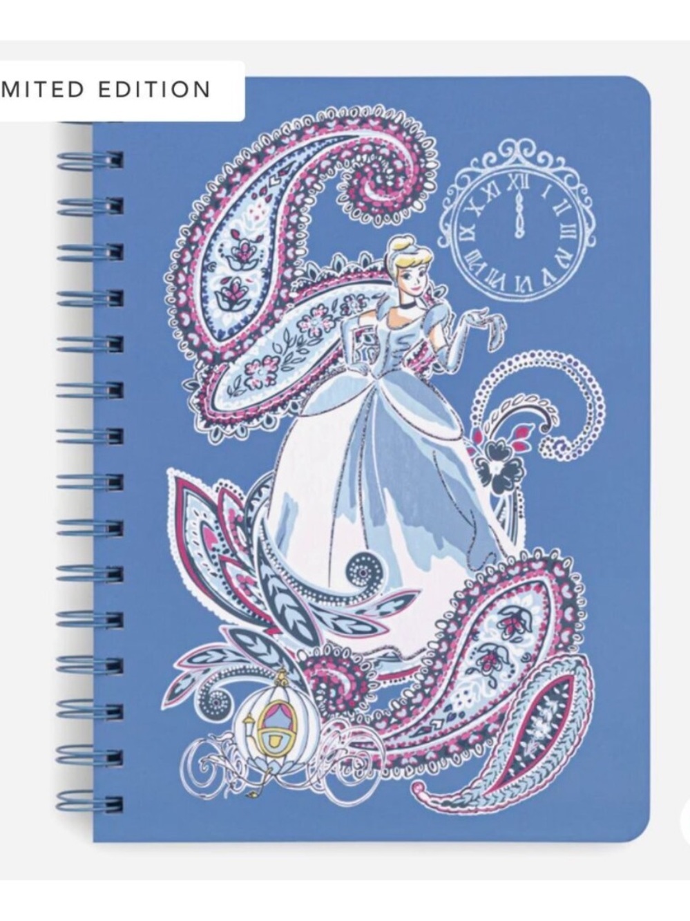 Vera Bradley Disney Cinderella Mini Notebook with Pocket NWT